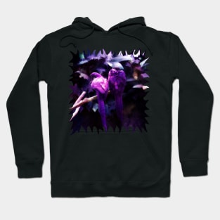 Amethyst Purple Parrots of the Feathery Gems Hoodie